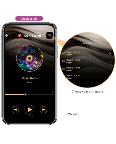 PRETTY LOVE AUGUST VIBRADOR DOBLE PLACER APP REMOTE