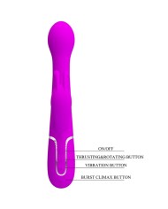 PRETTY LOVE DEJON VIBRADOR RABBIT 3 EN 1 MULTIFUNCION VIOLETA