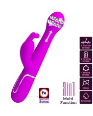 PRETTY LOVE DEJON VIBRADOR RABBIT 3 EN 1 MULTIFUNCION VIOLETA