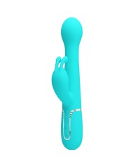 PRETTY LOVE DEJON VIBRADOR RABBIT 3 EN 1 MULTIFUNCION VERDE AGUA