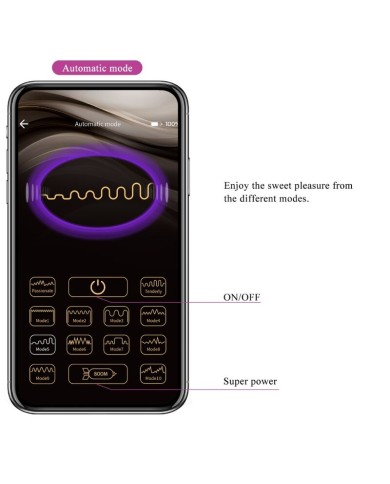PRETTY LOVE NYMPH HUEVO VIBRADOR CONTROLADO POR APP LILA