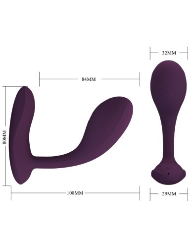 PRETTY LOVE BAIRD G SPOT 12 VIBRACIONES RECARGABLE LILA APP