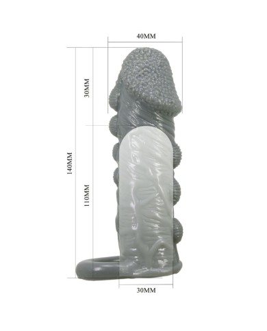 PRETTY LOVE FUNDA REALISTICA ALARGADORA Y RETARDANTE PARA PENE GRIS PRETTY LOVE FUNDA REALISTICA ALARGADORA Y RETARDANTE PARA PENE GRIS