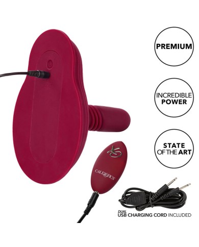 CALEXOTICS RIDER MASAJEADOR DOBLE MOTOR CONTROL REMOTO ROJO