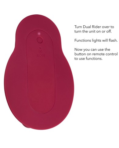 CALEXOTICS RIDER MASAJEADOR DOBLE MOTOR CONTROL REMOTO ROJO