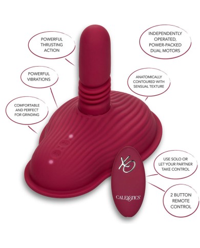 CALEXOTICS RIDER MASAJEADOR DOBLE MOTOR CONTROL REMOTO ROJO