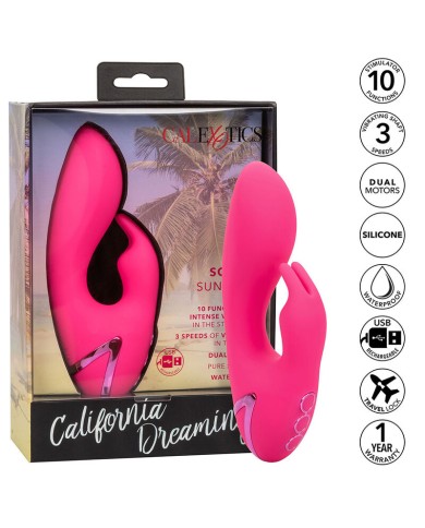 CALEXOTICS SO CAL SUSHINE VIBRATOR RABBIT FUCSIA BY CALIFORNIA DREAMING