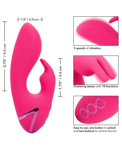 CALEXOTICS SO CAL SUSHINE VIBRATOR RABBIT FUCSIA BY CALIFORNIA DREAMING