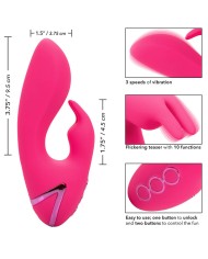 CALEXOTICS SO CAL SUSHINE VIBRATOR RABBIT FUCSIA BY CALIFORNIA DREAMING