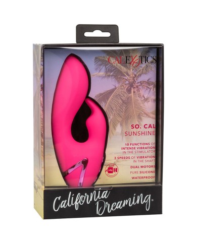 CALEXOTICS SO CAL SUSHINE VIBRATOR RABBIT FUCSIA BY CALIFORNIA DREAMING