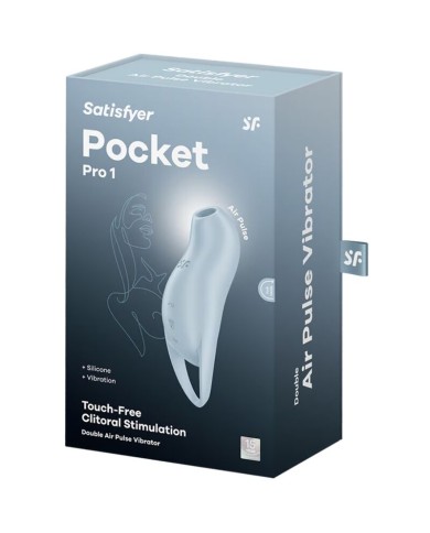 SATISFYER POCKET PRO 1 ESTIMULADOR CLITORIS AZUL CLARO