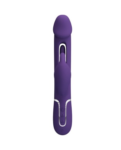 PRETTY LOVE KAMPAS VIBRADOR RABBIT 3 EN 1 MULTIFUNCION CON LENGUA VIOLETA