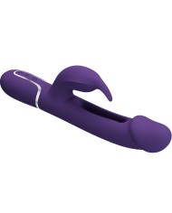 PRETTY LOVE KAMPAS VIBRADOR RABBIT 3 EN 1 MULTIFUNCION CON LENGUA VIOLETA