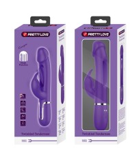 PRETTY LOVE KAMPAS VIBRADOR RABBIT 3 EN 1 MULTIFUNCION CON LENGUA VIOLETA