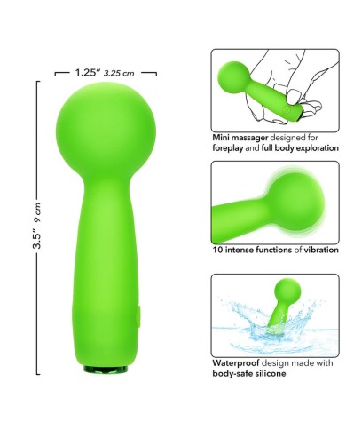 CALEXOTICS NEON VIBES THE BUBBLY VIBE MINI MASAJEADOR 10 VIBRACIONES VERDE