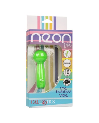 CALEXOTICS NEON VIBES THE BUBBLY VIBE MINI MASAJEADOR 10 VIBRACIONES VERDE