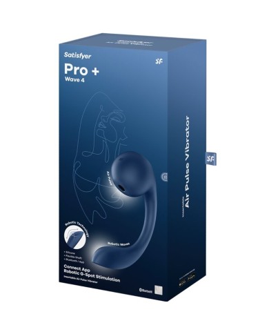 SATISFYER PRO WAVE 4 ESTIMULADOR PUNTO G AIR PULSE APLICACION GRATUITA AZUL OSCURO