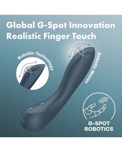 SATISFYER G SPOT WAVE 4 VIBRADOR 12 PROGRAMAS DE VIBRACION GRIS OSCURO