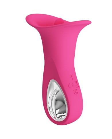 PRETTY LOVE CLYDE VIBRADOR ORAL LENGUA VIBRADORA 12 VIBRACIONES ROSA