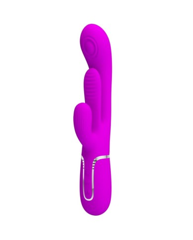 PRETTY LOVE SHANIA TRIPLE VIBRADOR RABBIT MULTIFUNCION ROSA