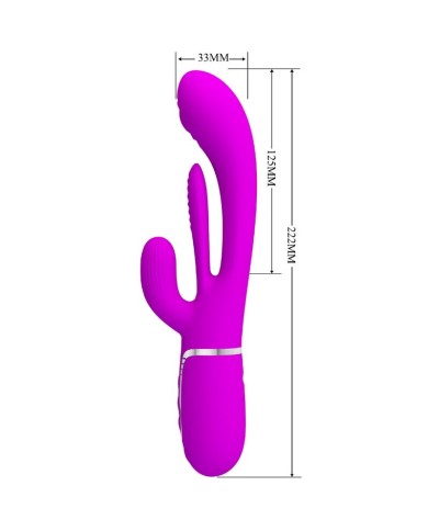 PRETTY LOVE SHANIA TRIPLE VIBRADOR RABBIT MULTIFUNCION ROSA