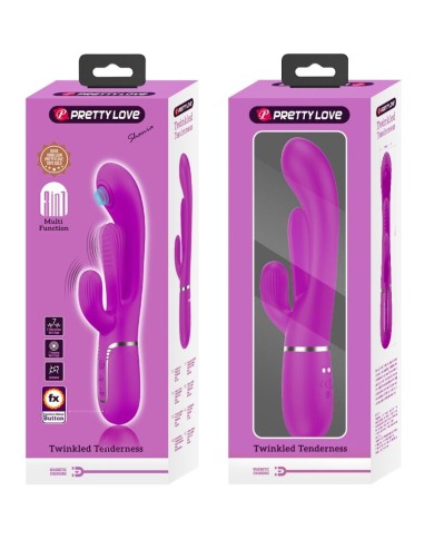 PRETTY LOVE SHANIA TRIPLE VIBRADOR RABBIT MULTIFUNCION ROSA