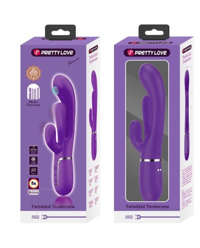 PRETTY LOVE SHANIA TRIPLE VIBRADOR RABBIT MULTIFUNCION MORADO