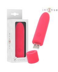INTENSE SYMONE BALA VIBRADORA RECARGABLE POR USB 8 VIBRACIONES ROJO 10 X 22 CM