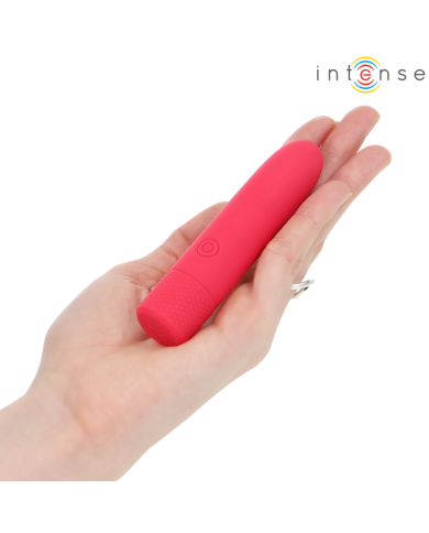 INTENSE SYMONE BALA VIBRADORA RECARGABLE POR USB 8 VIBRACIONES ROJO 10 X 22 CM
