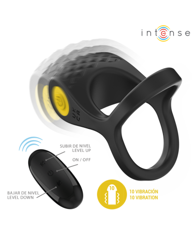 INTENSE ALEX ANILLO DOBLE VIBRADOR PENE 10 VIBRACIONES NEGRO INTENSE ALEX ANILLO DOBLE VIBRADOR PENE 10 VIBRACIONES NEGRO
