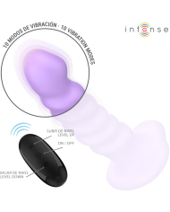 INTENSE BRENDA VIBRADOR TALLA M DISENO EN ESPIRAL 10 VIBRACIONES MORADO CONTROL REMOTO