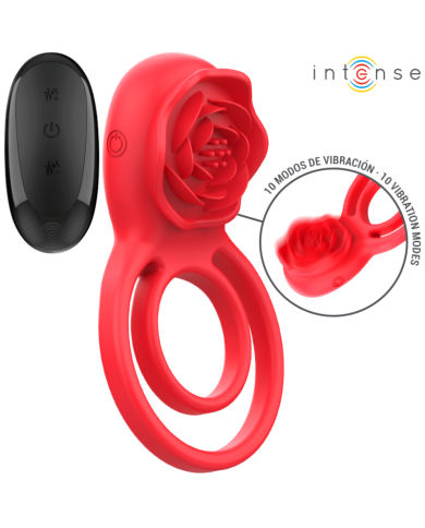 INTENSE GAIL ROSA ESTIMULADORA 10 VIBRACIONES ROJO CONTROL REMOTO