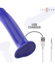INTENSE VICTORIA VIBRADOR CON VENTOSA 10 VIBRACIONES AZUL OSCURO CONTROL REMOTO