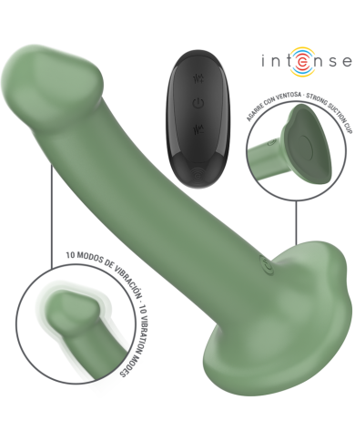 INTENSE BECCA VIBRADOR CON VENTOSA 10 VIBRACIONES VERDE CONTROL REMOTO