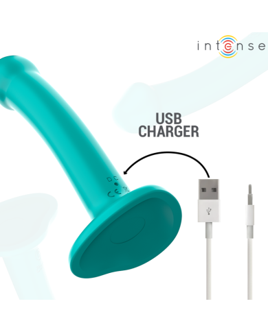 INTENSE KATIE VIBRADOR CON VENTOSA 10 VIBRACIONES AZUL OSCURO CONTROL REMOTO