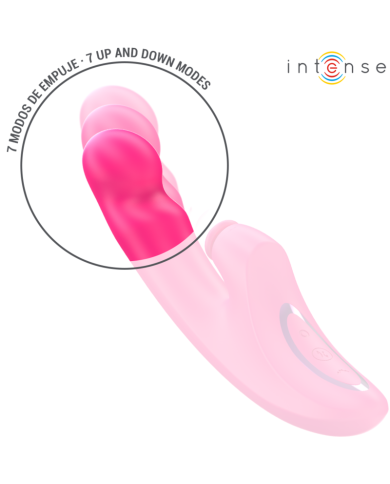 INTENSE EMI VIBRADOR 135 CM MULTIFUNCION 3 EN 1 10 VIBRACIONES ROSA