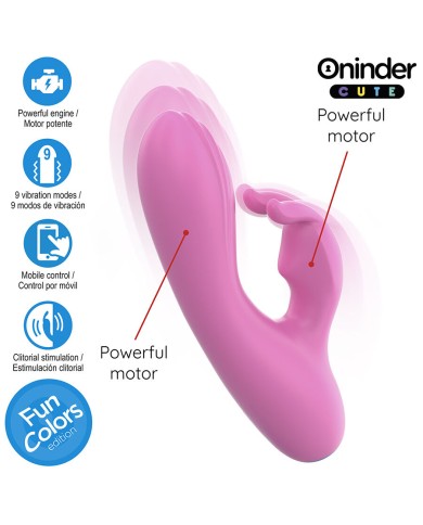 ONINDER CUTE LOVE BUNNY VIBRADOR PUNTO G Y CLITORIS APP MUNDIAL GRATUITA
