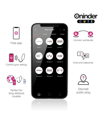 ONINDER CUTE LOVE PLEASURE HUEVO VIBRO WAVE TAPPING SILICONA APP MUNDIAL GRATUITA