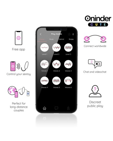 ONINDER CUTE LOVE PLEASURE HUEVO VIBRO ROTADOR 360 SILICONA APP MUNDIAL GRATUITA