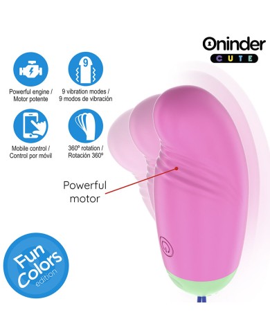 ONINDER CUTE LOVE PLEASURE HUEVO VIBRO ROTADOR 360 SILICONA APP MUNDIAL GRATUITA
