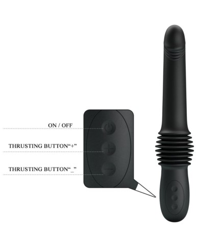 PRETTY LOVE PAZUZU VIBRADOR 3 MODOS DE EMPUJE NEGRO