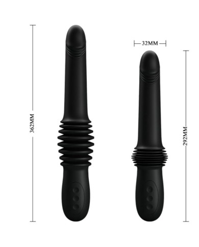 PRETTY LOVE PAZUZU VIBRADOR 3 MODOS DE EMPUJE NEGRO