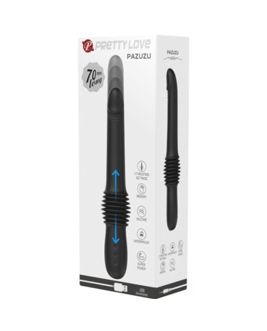 PRETTY LOVE PAZUZU VIBRADOR 3 MODOS DE EMPUJE NEGRO