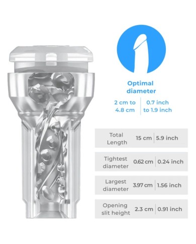 KIIROO FEEL POCKET STROKER CRYSTAL BY KIIROO TRANSPARENTE KIIROO FEEL POCKET STROKER CRYSTAL BY KIIROO TRANSPARENTE