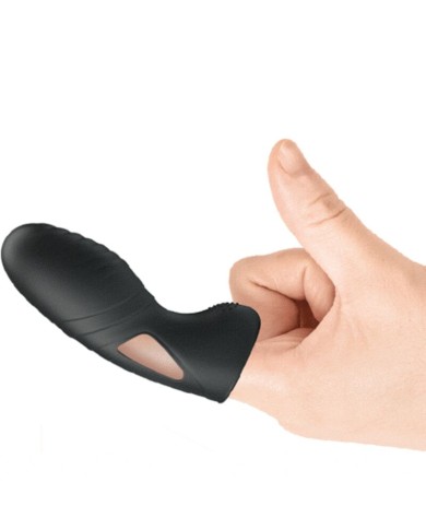 PRETTY LOVE ALAN VIBRADOR DE DEDO SILICONA NEGRO