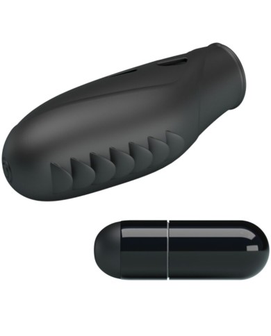 PRETTY LOVE GILO VIBRADOR DE DEDO SILICONA NEGRO