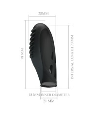 PRETTY LOVE GILO VIBRADOR DE DEDO SILICONA NEGRO