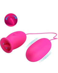 PRETTY LOVE DAISY HUEVO VIBRADOR LENGUA ESTIMULADORA DE CLITORIS ROSA