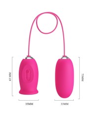 PRETTY LOVE DAISY HUEVO VIBRADOR LENGUA ESTIMULADORA DE CLITORIS ROSA