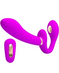 PRETTY LOVE THUNDERBIRD VIBRADOR DOBLE STRAP ON CONTROL REMOTO MORADO